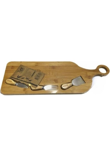 Dev Boy Bambu Peynir Sunum Tabağı, Meyve Yiyecek Tahta Sunum Tabağı 4 Parça modelleri