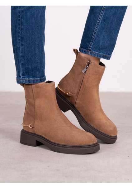 Fleur Camel Süet Hakiki Deri Kadın Bot fiyatları