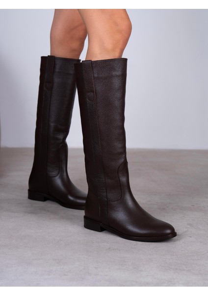 Fjori Kahve Hakiki Deri Kadın Çizme fiyatları