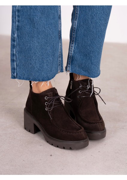 Arwen Kahve Süet Hakiki Deri Kadın Bot fiyatları