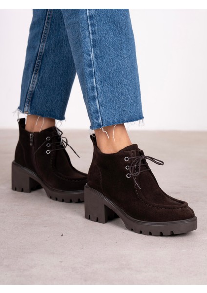 Arwen Kahve Süet Hakiki Deri Kadın Bot indirimleri