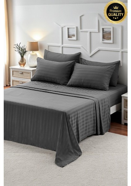 %100 Pamuk Nevresım Seti Saten 82 Tel Yumuşak & Nefes Alabilir Çift-Battal