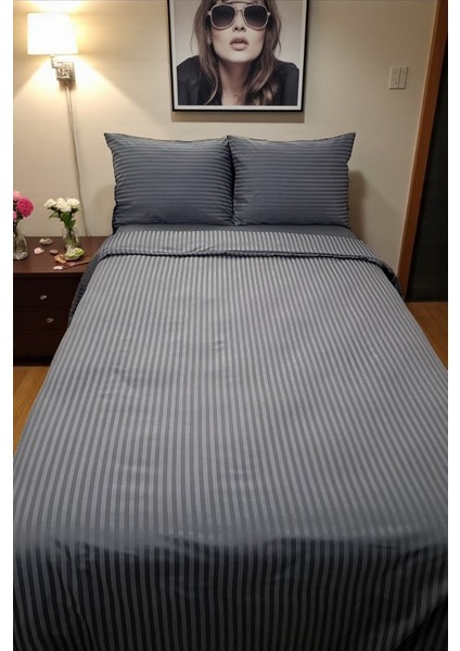 %100 Pamuk Nevresım Seti Saten 82 Tel Yumuşak & Nefes Alabilir Çift-Battal modelleri