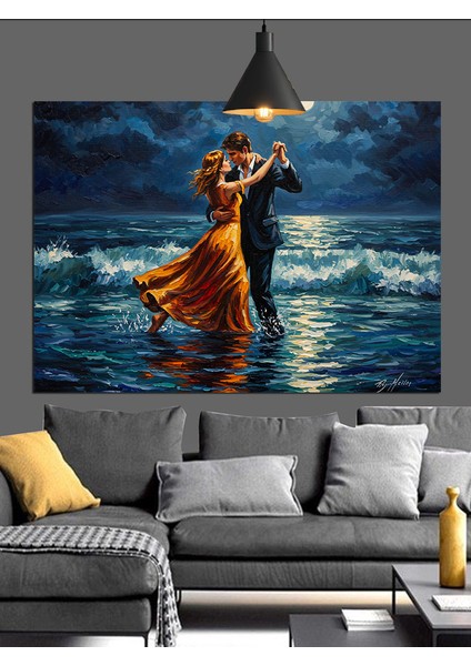 Çift Tango Dans Romantizm Dekoratif Kanvas - Mdf Ahşap Tablo