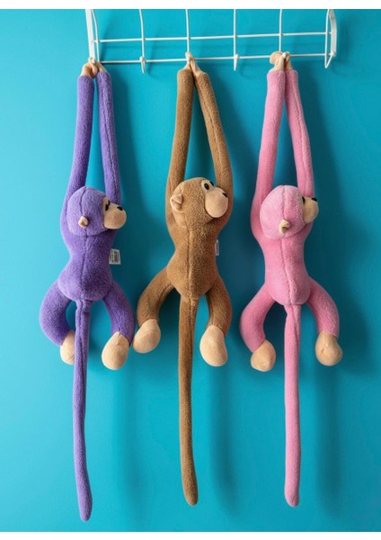 Atakids Sarılan Peluş Maymun Eğlenceli ve Sevimli Oyun Arkadaşı (3 Adet)