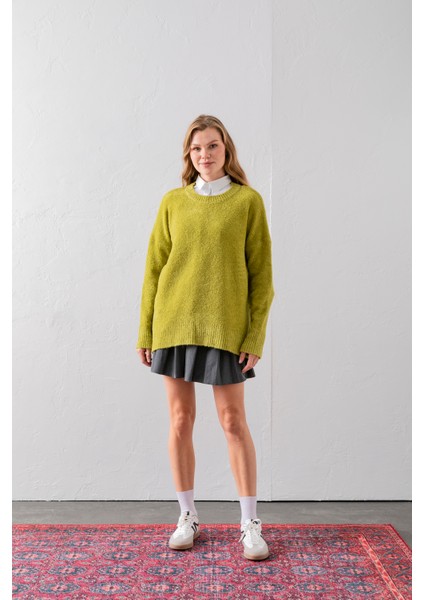 Bisiklet Yaka Oversize Buklet Triko Kazak - Rahat ve Şık | Kaliteli Triko | Trend Kazak