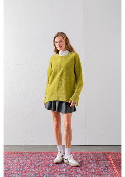 Bisiklet Yaka Oversize Buklet Triko Kazak - Rahat ve Şık | Kaliteli Triko | Trend Kazak fırsatları