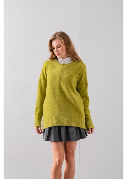 Bisiklet Yaka Oversize Buklet Triko Kazak - Rahat ve Şık | Kaliteli Triko | Trend Kazak