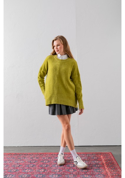 Bisiklet Yaka Oversize Buklet Triko Kazak - Rahat ve Şık | Kaliteli Triko | Trend Kazak