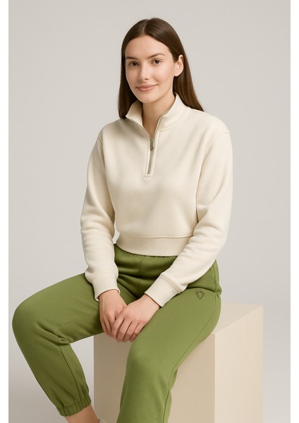 Kadın Paça Lastik Üç Ip Şardonlu Ece Eşofman Altı Yeşil fırsatları