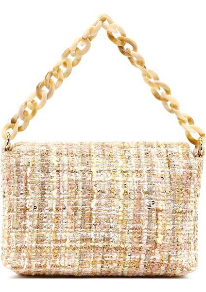 Kadın Pembe Uzun Askılı Desenli Kumaş Çapraz Çanta 25SBD23726F modelleri