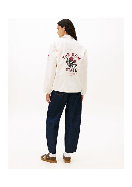 Kadın Antik Beyaz Overshirt Ceket fırsatları