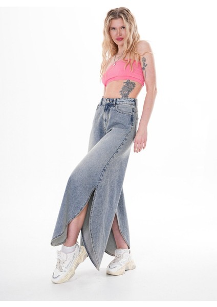 Bayan Yırtmaçlı Kot Pantolon fiyatları