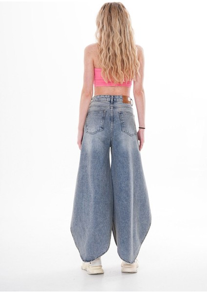 Bayan Yırtmaçlı Kot Pantolon modelleri