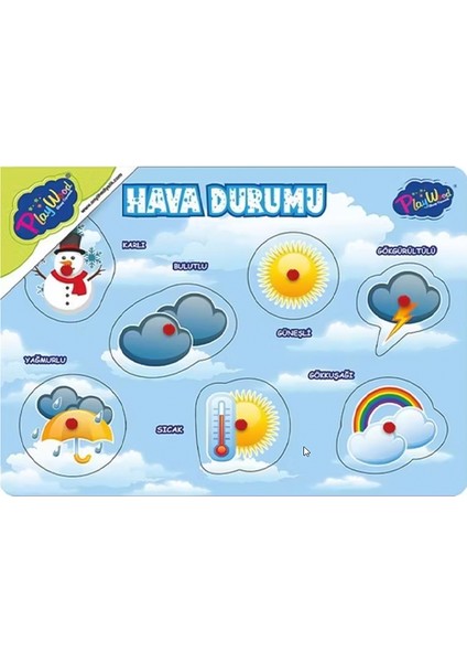Ahşap Tutmalı Puzzle Hava Durumu ONY285