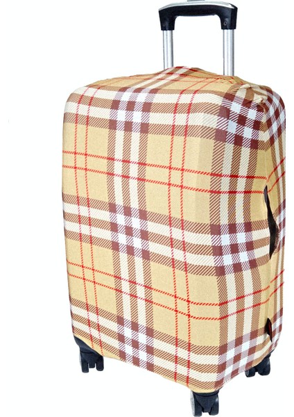 (MY#142 Desen) Valiz Için kılıf Bej-Orta Boy modelleri