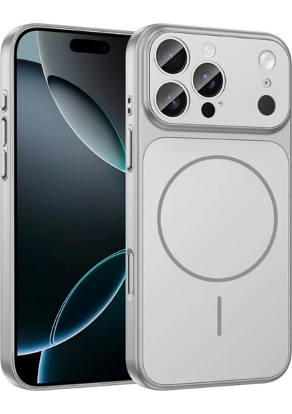 iPhone 16 Pro Uyumlu 17 Pro Max Görünümüne Çeviren Magsafe Özellikli Glass Telefon Kılıfı