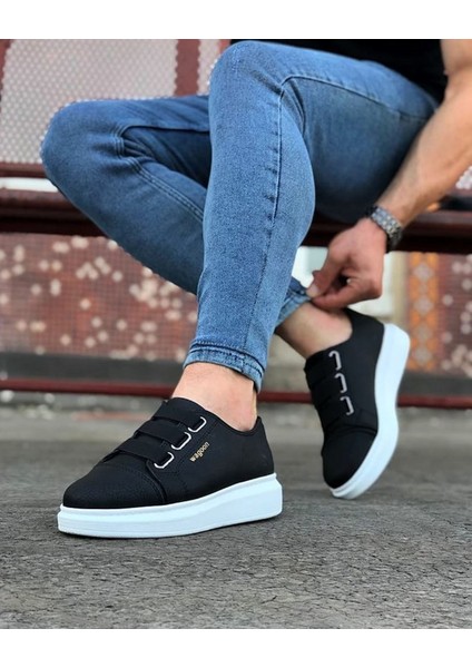 WG026 Siyah Kalın Taban Casual Erkek Ayakkabı fiyatları