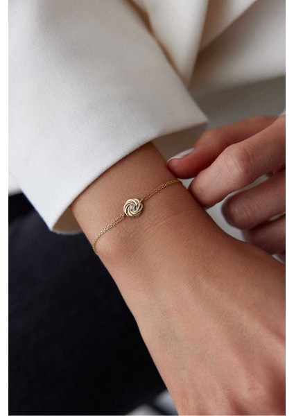 14 Ayar Altın Spiral Bileklik