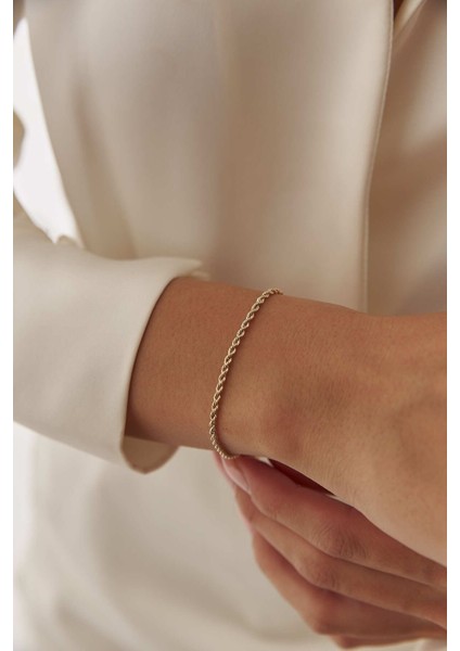 Altın Halat Burgu Bileklik