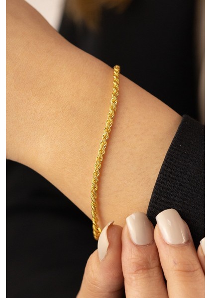 Altın Halat Burgu Bileklik