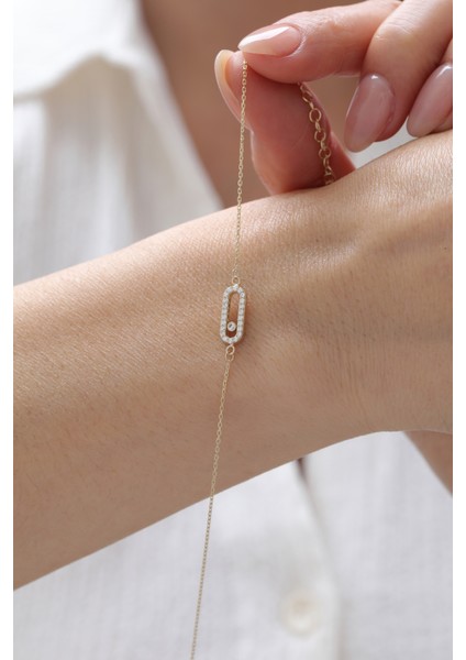 14 Ayar Altın Taşlı Messika Bileklik modelleri