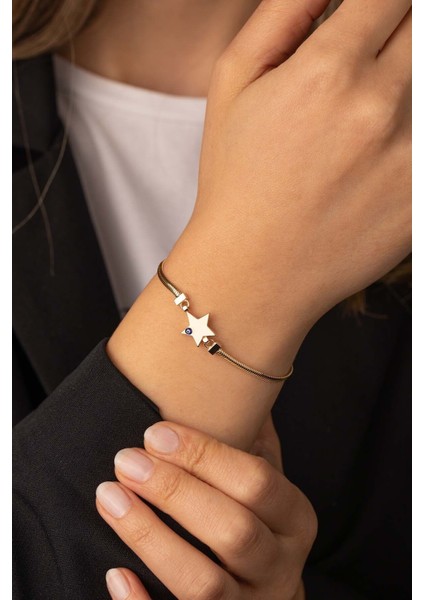 14 Ayar Altın Balık Sırtı Zincir Yıldız Bileklik