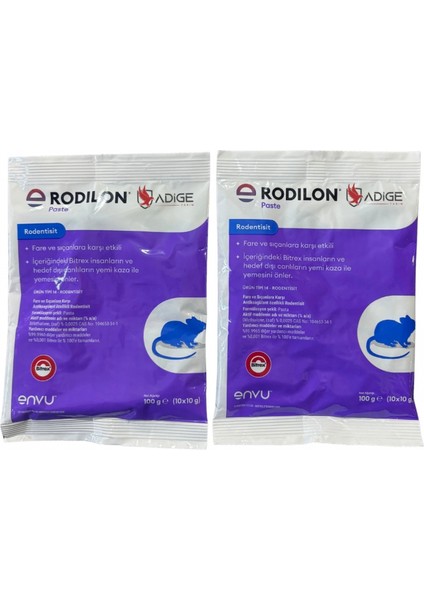 Rodilan Pasta Şeklinde Fare Yemi 100 gr (2 Adet)