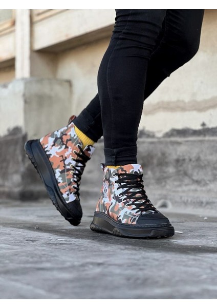 WG017 Koyu Askeri Erkek Yarım Bilek Casual Ayakkabı modelleri