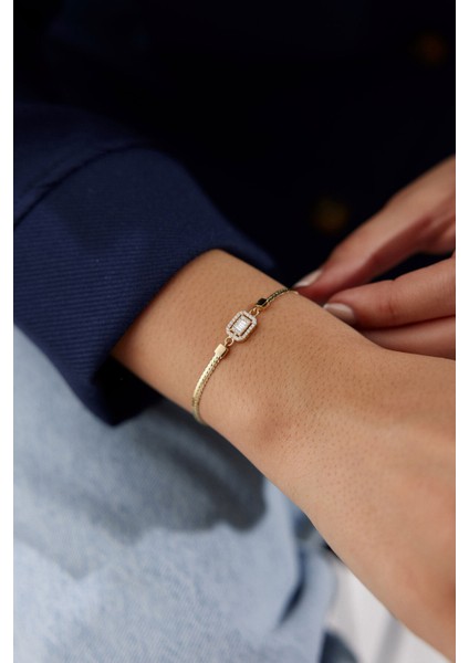 14 Ayar Altın Snake Baget Bileklik