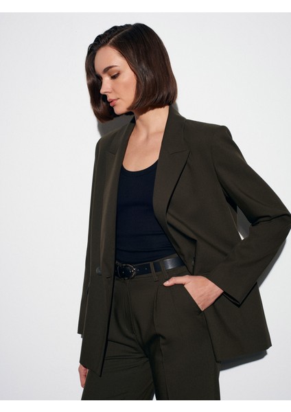60767 Blazer Ceket-Haki