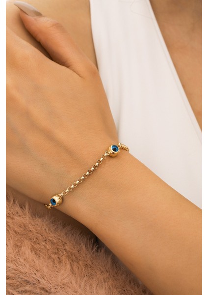 14 Ayar Altın Sosyete Gözü Bileklik