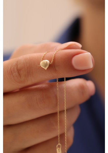 14 Ayar Altın Kalp Bileklik