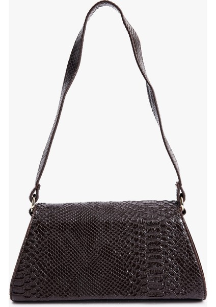 Yılan Derisi Görünümlü Askılı Omuz Çantası modelleri