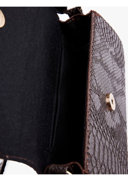 Yılan Derisi Görünümlü Askılı Omuz Çantası fırsatları