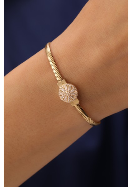 14 Ayar Altın Balık Sırtı Coronet Bileklik modelleri