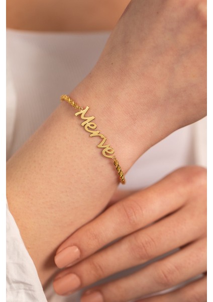 14 Ayar Altın Halat Burgu Isim Bileklik fiyatları