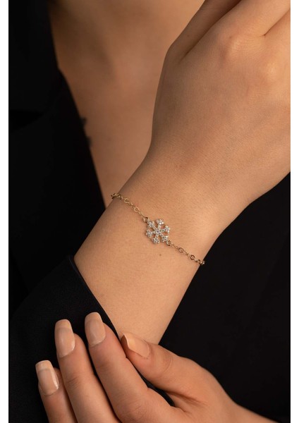 14 Ayar Altın Kartanesi Bileklik