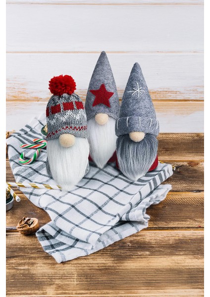 Gnome Yılbaşı Süsü Yılbaşı Figürü Şans Cücesi Yıl Başı Noel Baba Uzun Şapkalı Gnome Dikişli indirimleri