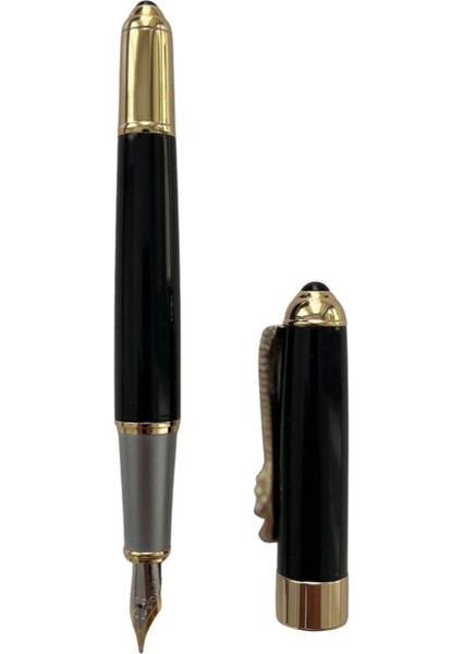 Premium Siyah Metal Dolma Kalem – Altın Detaylı - Özel Şık Hediye Kutulu indirimleri