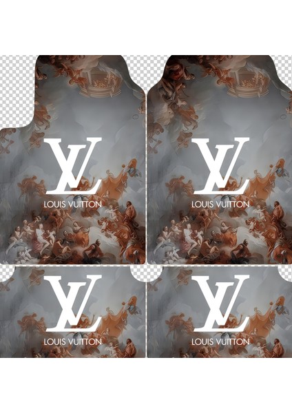 Louis Vuittondesenli Araba Paspası – 4’lü Set