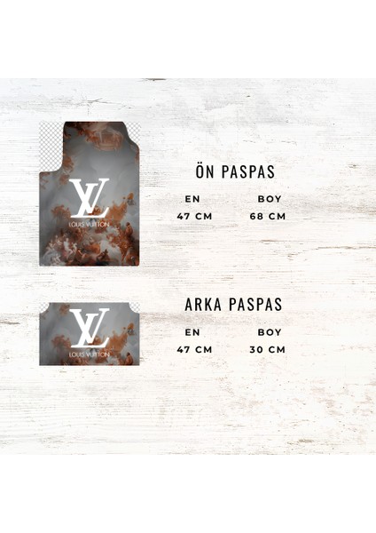 Louis Vuittondesenli Araba Paspası – 4’lü Set fırsatları