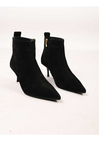 Bağcıksız Fermuarlı Neolit Taban Hakiki Deri Ince Topuklu Bot 337-2308 Kadın Bot