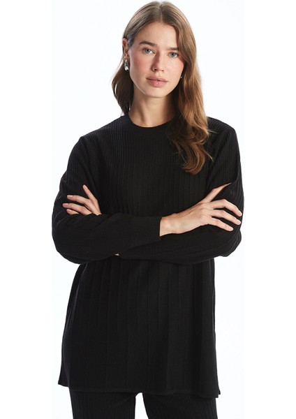 Yeni Sezon Bisiklet Yaka Kadın Triko Tunik