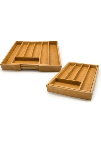 Bambu Ayarlanabilir Çekmece Içi Kaşıklık – Ölçü Ayarlı 5-7 Bölmeli Doğal Organizer (30X34 cm / 43X34 Cm) fiyatları