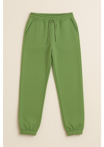 Kadın Paça Lastik Üç Ip Şardonlu Lopez Eşofman Altı Yeşil modelleri