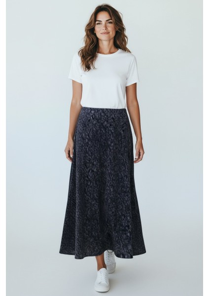 Kadın Beli Lastikli Desenli Sekiz Parça Balık Etek fiyatları