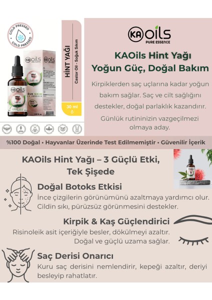 Hint Yağı 30 ml | Yoğun Kıvam & Soğuk Sıkım - Castor Oil | Kaş, Kirpik, Saç ve Cilt Bakımı | Cam Serum Şişesinde |%100 Saf ve Doğal modelleri
