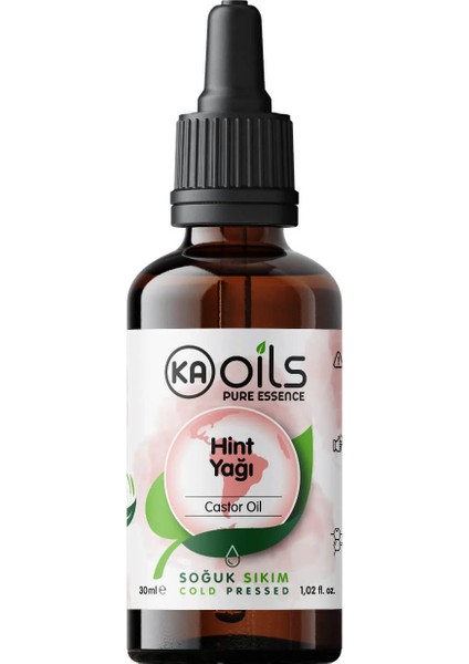 Hint Yağı 30 ml | Yoğun Kıvam & Soğuk Sıkım - Castor Oil | Kaş, Kirpik, Saç ve Cilt Bakımı | Cam Serum Şişesinde |%100 Saf ve Doğal indirimleri