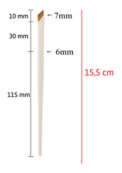 Profesyonel Eyeliner Makyaj Fırçası Ultra İnce Düz Uçlu Kolay Uygulama 10 Adet indirimleri